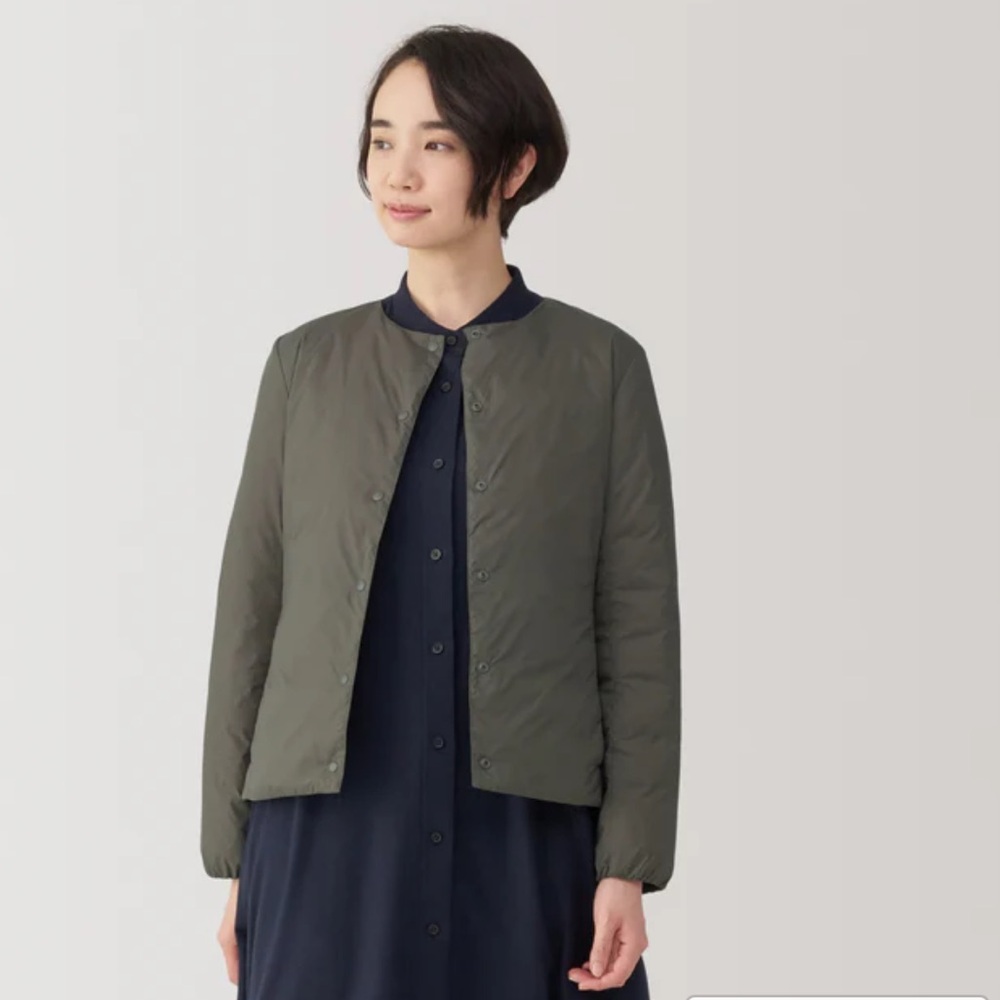Muji Lightweight Down Collarless Jacket